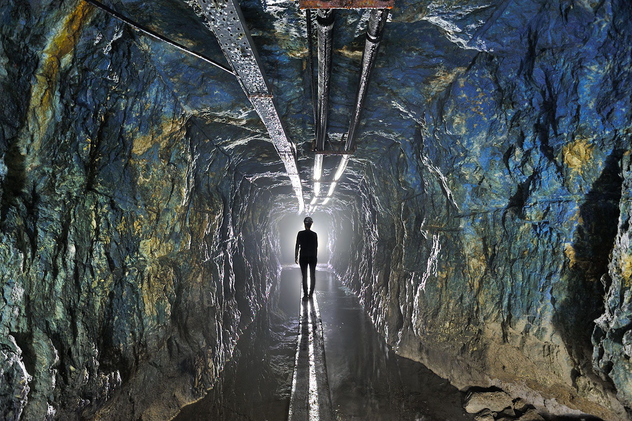 Infiltrations d'eau - galerie bleue