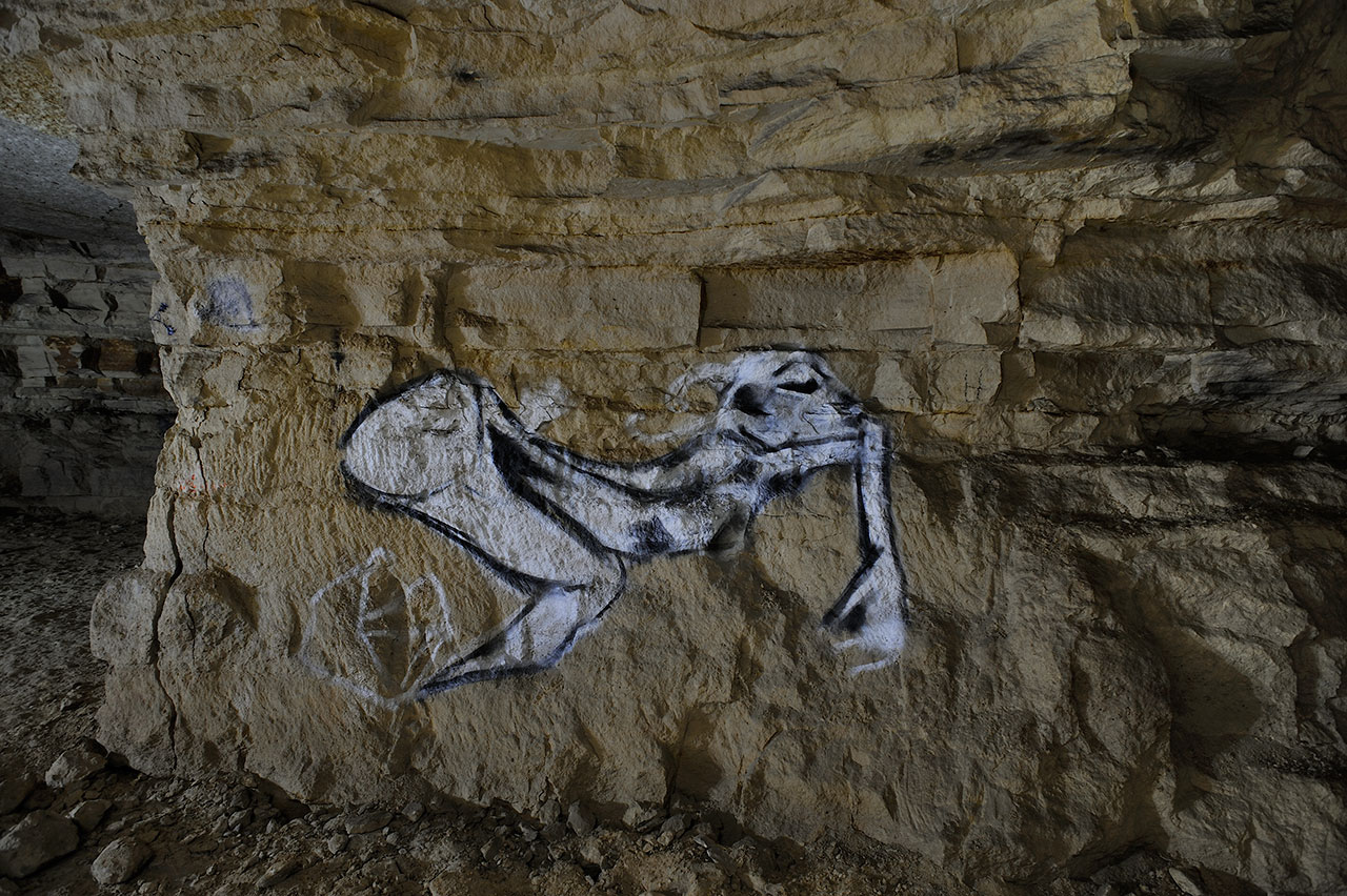 Fresque noire et blanche