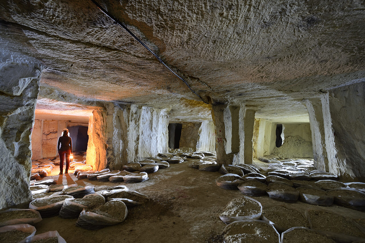Champignonnière, Indre-et-Loire.