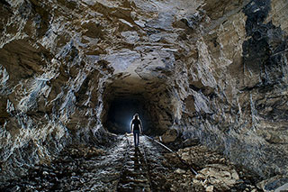 Les Pendus, carrière souterraine de gypse.