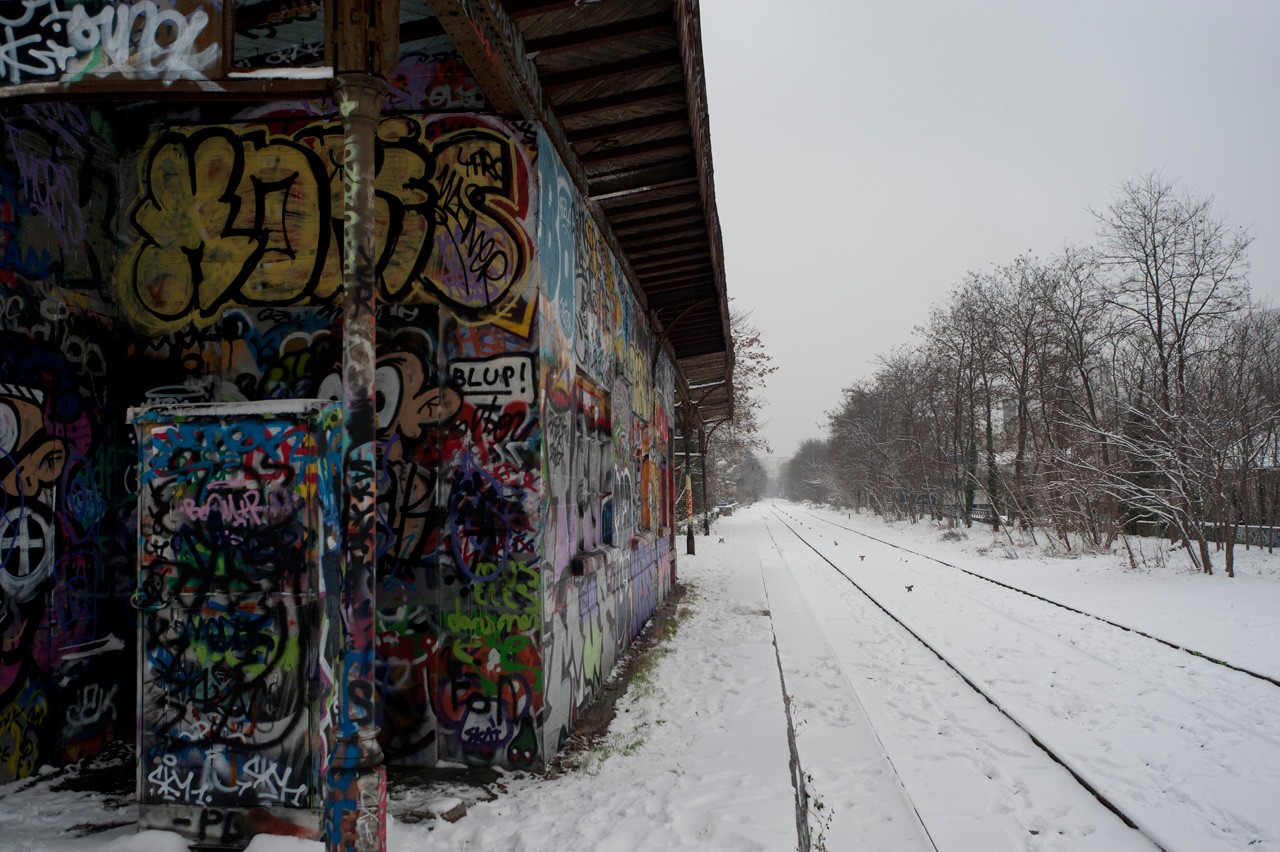 Neige - Gare de la rue d'Avron