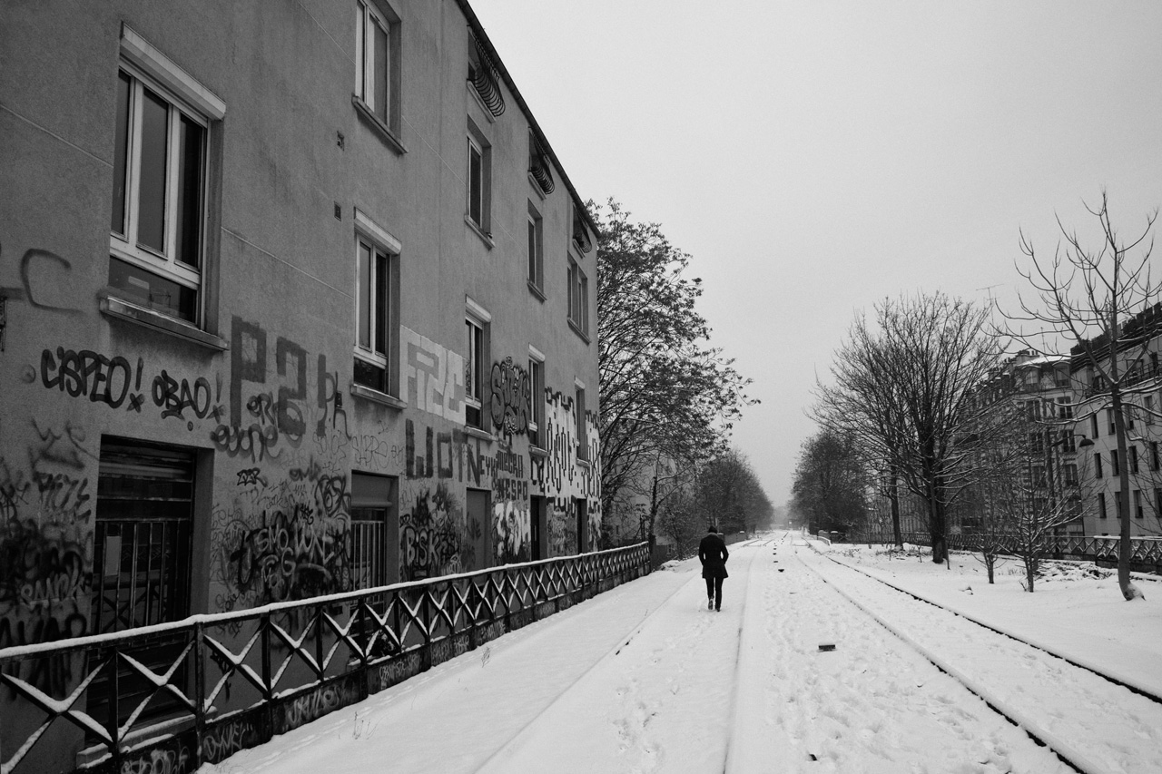 Petite ceinture sous la neige