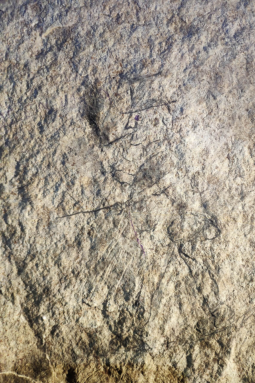 L'homme au chapeau et à la pipe, carrière de tuffeau.