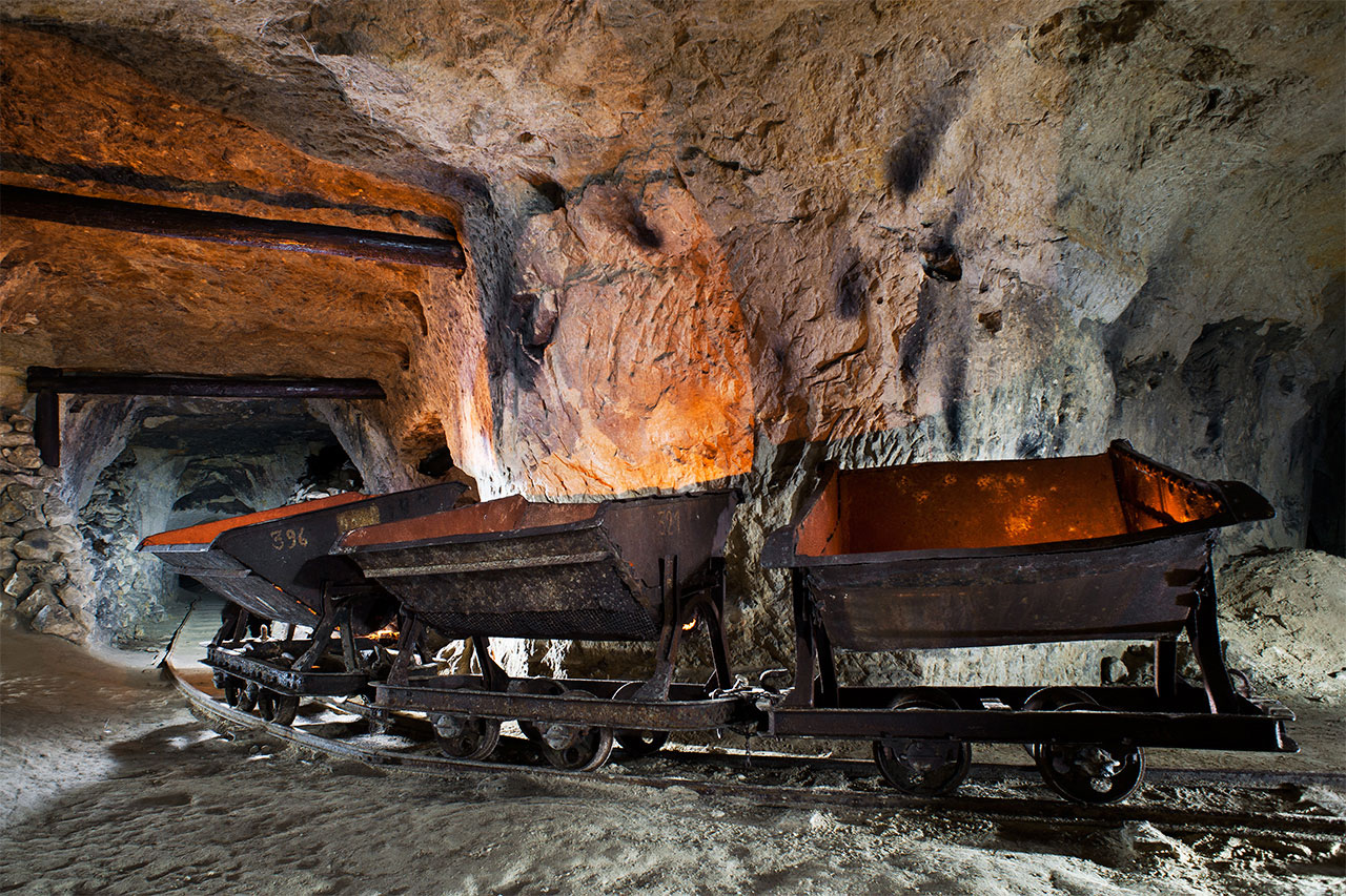 Wagonnets, carrière de craie phosphatée.